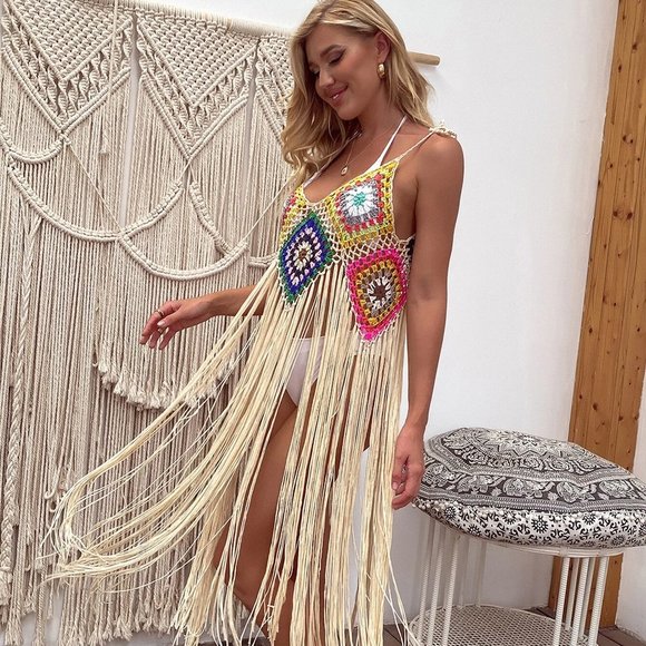 SHEIN | Crochet Fringe Hem Top | NWT - Picture 5 of 7